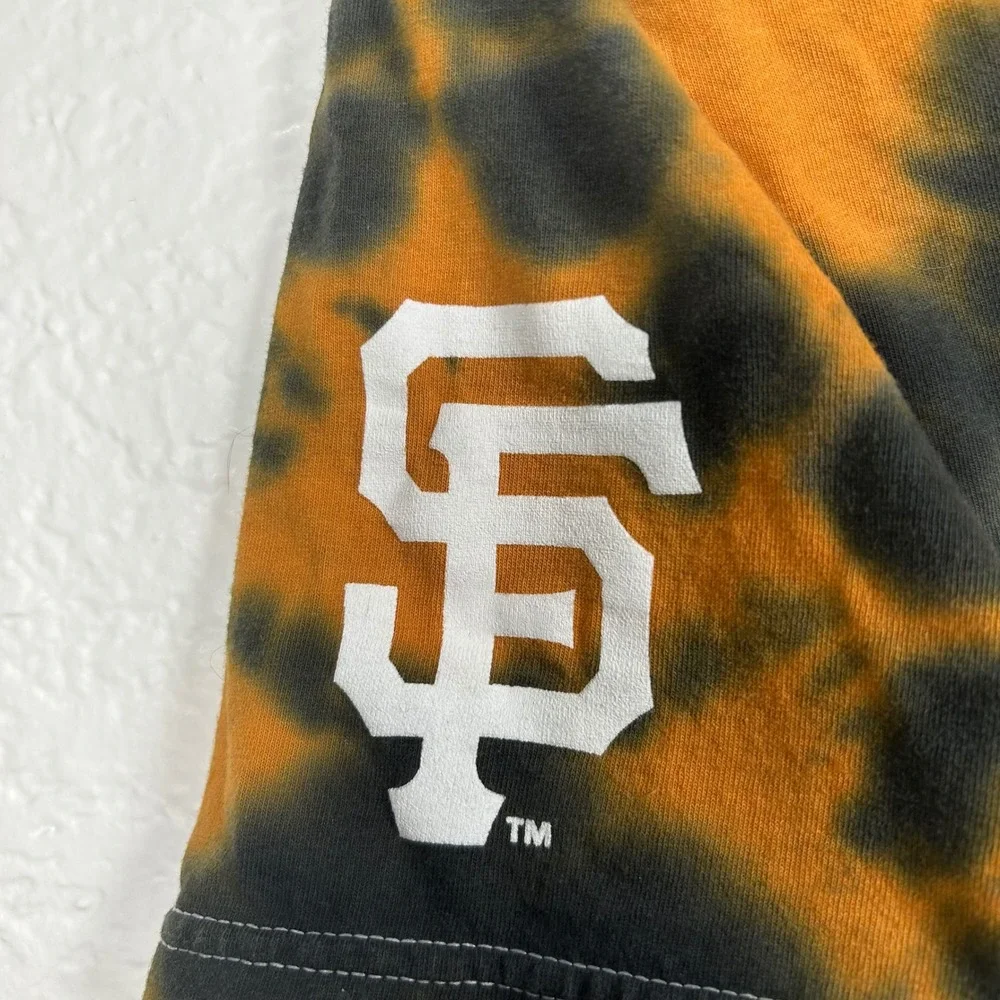 SF Giants Orange Jerry Garcia Tie Dye Graphic T-Shirt Size Small